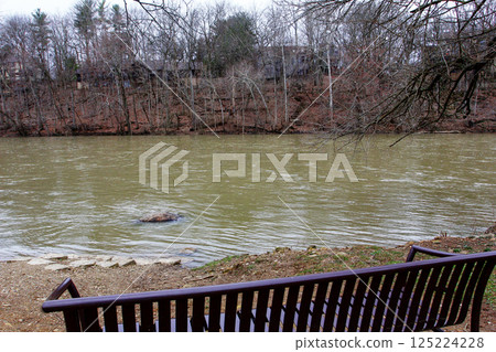 Scioto River at Scioto Park, Dublin, Ohio in Late Winter 125224228