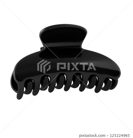 Classic Black Hair Claw Clip for Effortless Styling and Organization of Hair 125224965