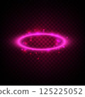 A captivating Glowing Pink Oval Light Effect that features enchanting Sparkles to mesmerize viewers 125225052