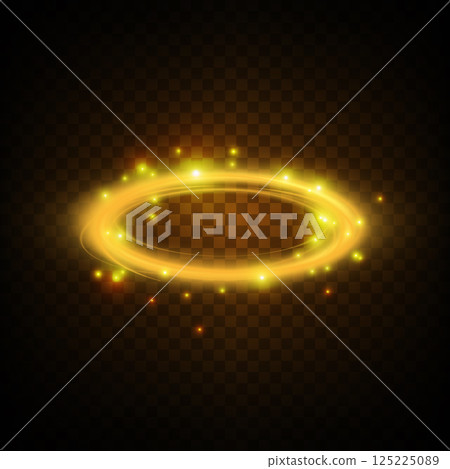 A Glowing Golden Energy Ring featuring a Sparkling Effect that captivates the imagination and inspires awe A Glowing Golden Energy Ring featuring a Sparkling Effect that captivates the imagination and inspires awe 125225089