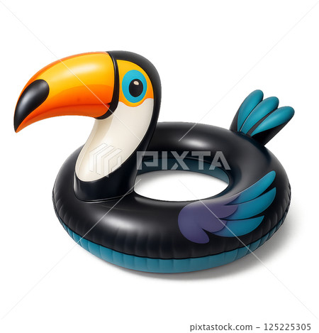 Bright Inflatable Toucan Ring for Fun Pool Activities During Summer Gathering 125225305