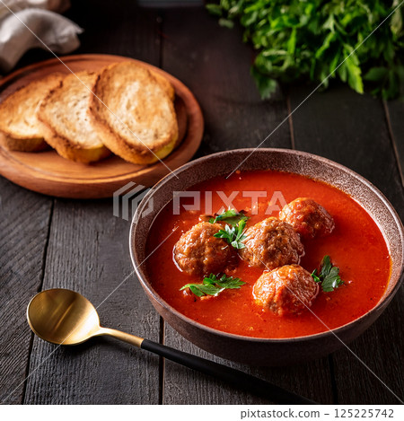 Meatball tomato soup Meatball tomato soup 125225742