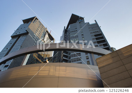 Contemporary Gdynia skyline with twin skyscrapers Contemporary Gdynia skyline with twin skyscrapers 125226246