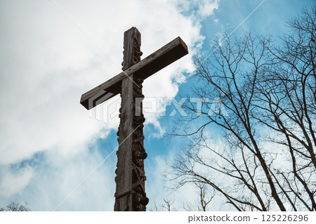 Cross Standing In The Sky Of Romania Cross Standing In The Sky Of Romania 125226296