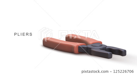 Pliers Tool 3D Icon, Grip Pliers For Repair, Construction, DIY Projects, Home Improvement, Metal Work, Mechanic, Industrial And Workshop Concept, Isolated, Vector Illustration. Pliers Tool 3D Icon, Grip Pliers For Repair, Construction, DIY Projects, Home Improvement, Metal Work, Mechanic, Industrial And Workshop Concept, Isolated, Vector Illustration. 125226706