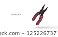 Nipper Cutting Tool 3D Icon, Cartoon Illustration Of Hand Tool With Sharp Blades For Cutting Wires And Materials, DIY And Repair Concept, Minimal Style Vector Illustration. 125226737