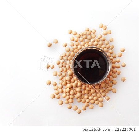 Soy sauce on a white background 125227001