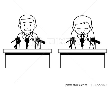 Before and after the bow at the apology press conference 125227025