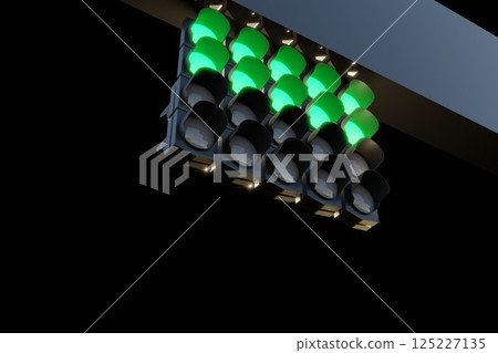 Green signal to start the race 125227135