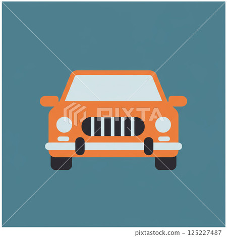 Front view car icon for use on social media! Front view car icon for use on social media! 125227487