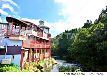 Nagayu Onsen Gozenyu, Western-style building with balcony, hot spring building, Naoiri-cho, Taketa City, Oita Prefecture Nagayu Onsen Gozenyu, Western-style building with balcony, hot spring building, Naoiri-cho, Taketa City, Oita Prefecture 125229202