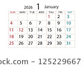 2026 Calendar January (2) 125229667