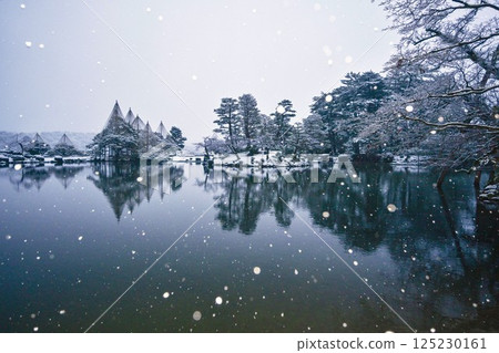 雪景美麗的兼六園 125230161