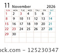 2026 Calendar November (2) 125230347