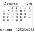 2026 Calendar December (2) 125230348