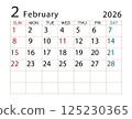 2026 Calendar February (2) 125230365