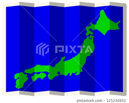 日本列島的地圖 125230852