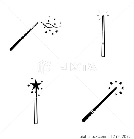 magic wand icon logo vector illustration design template 125232052