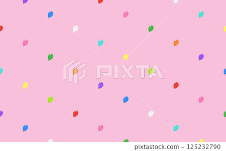 Wallpaper material of balloons floating in the sky, pink background 125232790