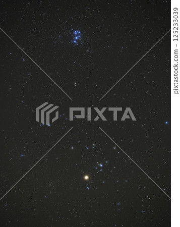The Pleiades and Hyades star clusters 125233039