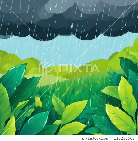 雨季的例證 125233565