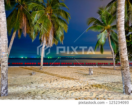 Orange Sunset on Tropical Thai Beach Orange Sunset on Tropical Thai Beach 125234093