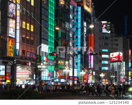 Bustling Shinjuku Kabukicho at night - Cityscape (March 2025) 125234140