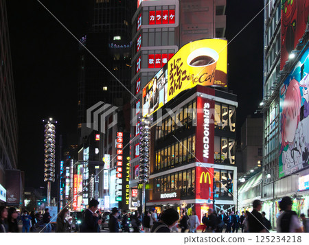Bustling Shinjuku Kabukicho at night - Cityscape (March 2025) 125234218