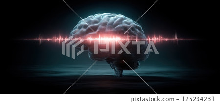 Digital Brain Mesh Concept Showcasing Artificial Intelligence in a Global Context 125234231