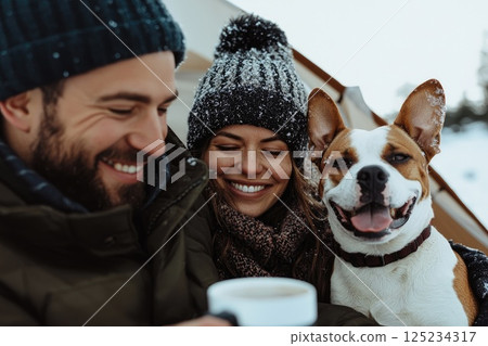 Family Enjoying Moments Together in Cozy Tent 125234317
