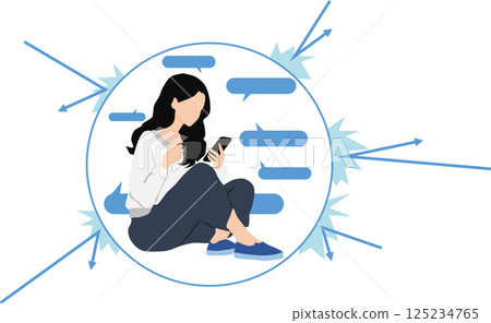 Filter bubble graphic material illustration Filter bubble graphic material illustration 125234765