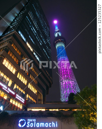 東京晴空塔絢麗燈光秀(2025年3月) 東京晴空塔絢麗燈光秀(2025年3月) 125235327