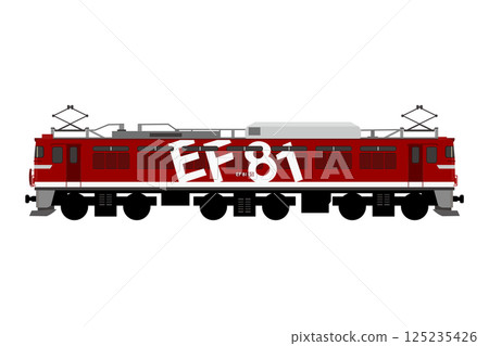 EF81型電力機車水平向量插圖[EF81-95] 125235426