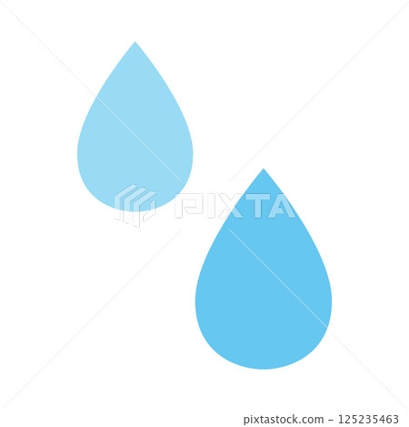 簡單可愛的水滴向量素材 125235463