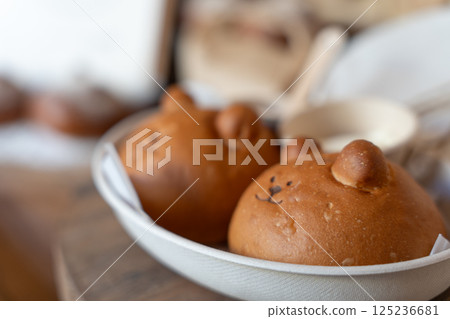 Cute bear bread Cute bear bread 125236681