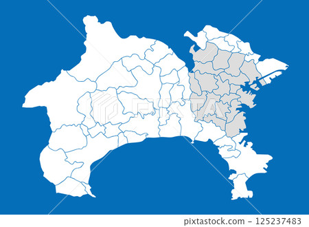 可分割的神奈川縣橫濱市地圖 可分割的神奈川縣橫濱市地圖 125237483