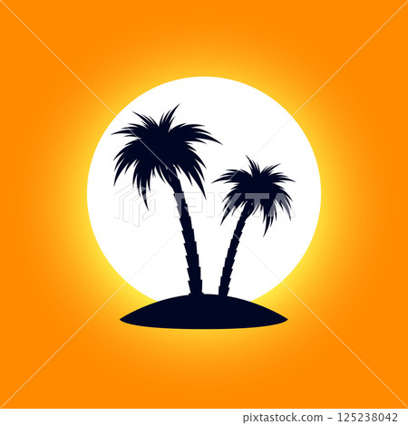 Tropical Palm Tree 125238042