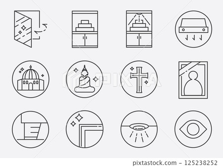 modern altar cabinet icon set modern altar cabinet icon set 125238252
