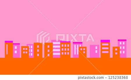 城市景觀粉紅色橘色 城市景觀粉紅色橘色 125238368