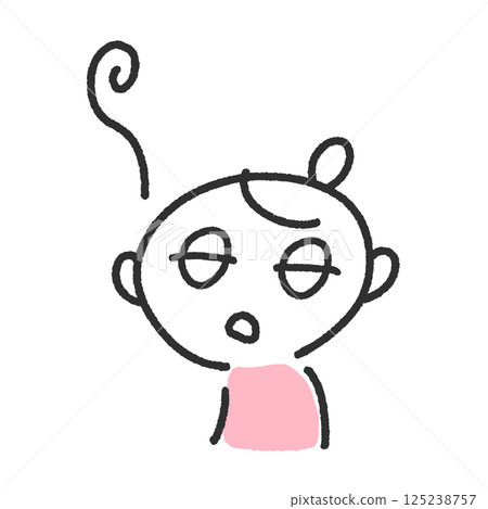 Bored and spacey woman, sleepy, sluggish 125238757