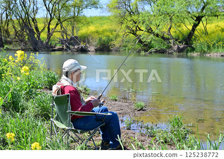Grandfather enjoys exchanging selfies with his grandson via email Grandfather enjoys exchanging selfies with his grandson via email 125238772