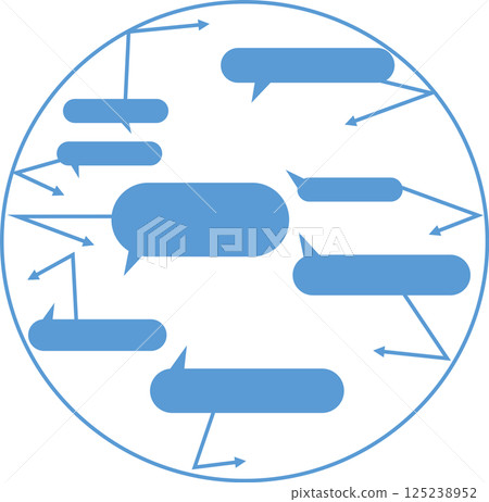 Echo chamber graphic illustration Echo chamber graphic illustration 125238952