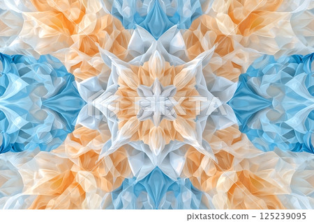 Geometric patterns merge with fluid designs, symbolizing crafted harmony and creative innovation Geometric patterns merge with fluid designs, symbolizing crafted harmony and creative innovation 125239095