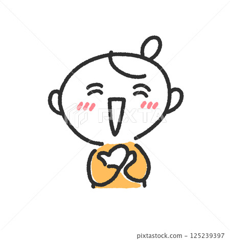 A woman smiles with relief, feeling safe and happy 125239397