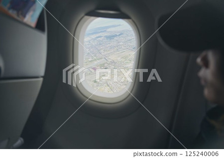 從高知縣旅行的飛機內部拍攝 從高知縣旅行的飛機內部拍攝 125240006