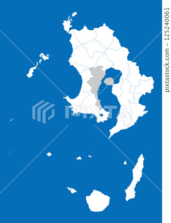 鹿兒島縣城鎮劃分地圖 125240061