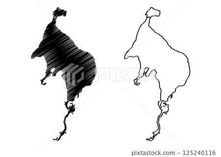 Lake Muritz (Federal Republic of Germany) map vector illustration, scribble sketch map Lake Muritz (Federal Republic of Germany) map vector illustration, scribble sketch map 125240116