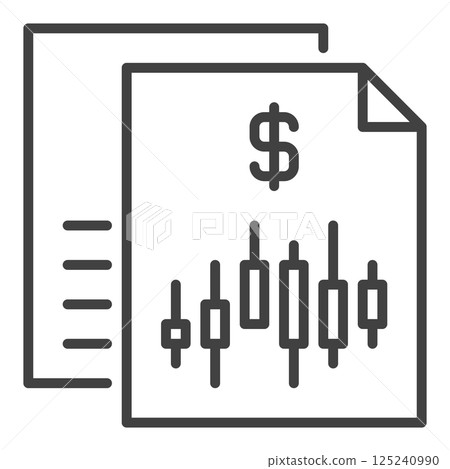 Cryptocurrency Trading Documents vector Crypto Beginners Guide icon or symbol in thin line style 125240990