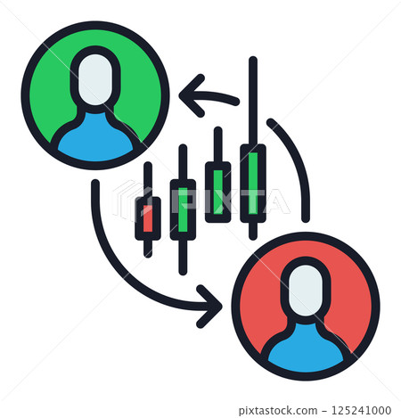 Online Crypto Trading vector colored icon or design element Online Crypto Trading vector colored icon or design element 125241000