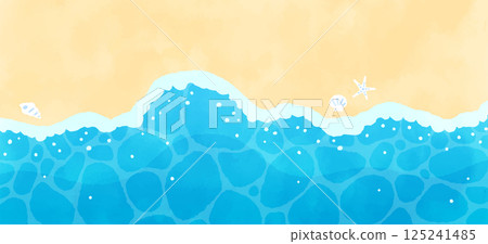 海浪和沙灘景觀 125241485